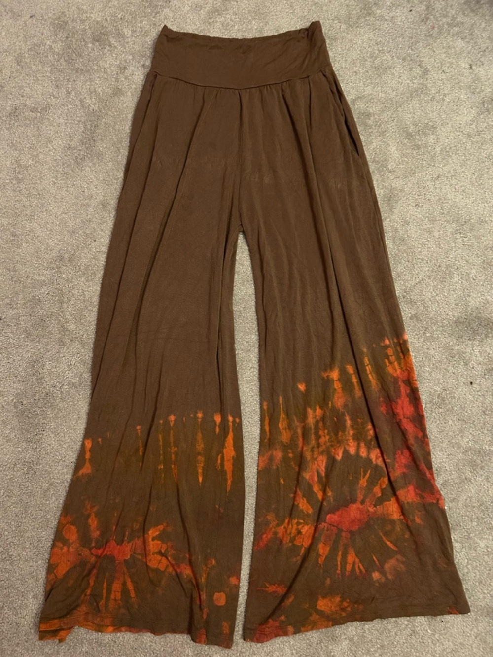 Brown wide leg pants